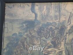 Antique Black Americana Painting Urban Regionalism Ny African American Wpa Era