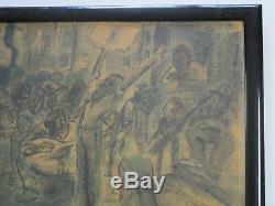 Antique Black Americana Painting Urban Regionalism Ny African American Wpa Era