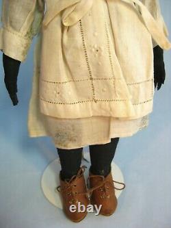 Antique Black Cloth Folk Art Doll Handmade 13 Wonderful
