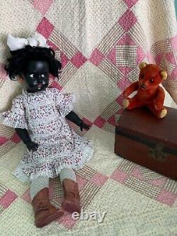 Antique Black Doll Simon Halbig/Kammer and Reinhardt RARE Precious Flirty Eyed