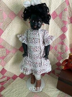 Antique Black Doll Simon Halbig/Kammer and Reinhardt RARE Precious Flirty Eyed