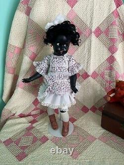 Antique Black Doll Simon Halbig/Kammer and Reinhardt RARE Precious Flirty Eyed