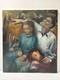 Antique Black Family Painting African American Impressionist Wpa Era Mystery Art