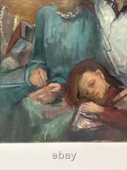 Antique Black Family Painting African American Impressionist Wpa Era Mystery Art