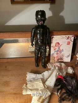 Antique Black HANDWERCK Doll Rare Mold 109Factory Original Clothing