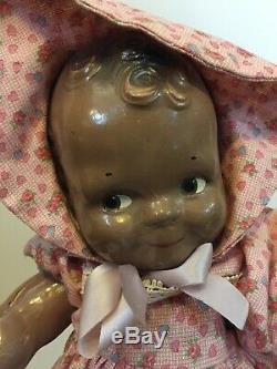 Antique Black Scootles 12 Composition Doll By Kewpie Artist Rose ONeil