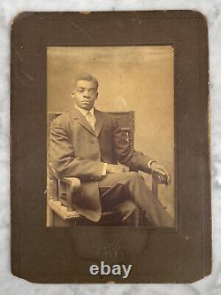 Antique Black White AFRICAN AMERICAN Photograph Estate Find Cabinet Card