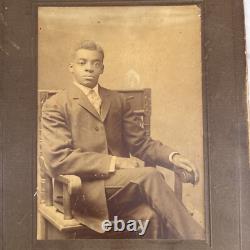 Antique Black White AFRICAN AMERICAN Photograph Estate Find Cabinet Card