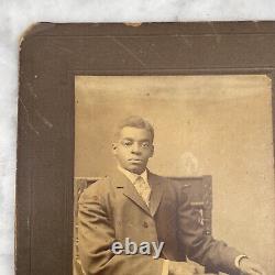 Antique Black White AFRICAN AMERICAN Photograph Estate Find Cabinet Card