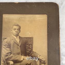 Antique Black White AFRICAN AMERICAN Photograph Estate Find Cabinet Card