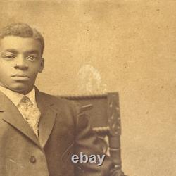 Antique Black White AFRICAN AMERICAN Photograph Estate Find Cabinet Card