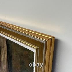 Antique Black Woman Portrait African American Ballet Dancer MID Century Wpa Oil