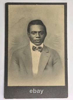 Antique Boarded Cabinet Photo Stunning Young Handsome African American Black Man