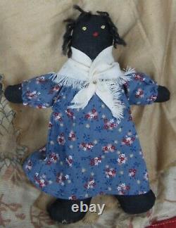 Antique Brazilian Bahia Folk Art Cloth Doll & Baby