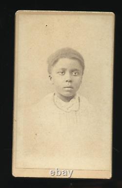 Antique CDV Photo ID'd Black African American Girl from TOPEKA KANSAS 1800s