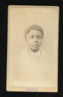 Antique CDV Photo ID'd Black African American Girl from TOPEKA KANSAS 1800s