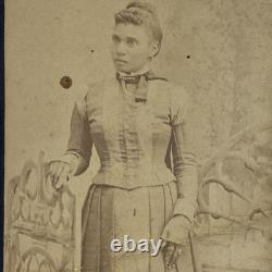 Antique CDV Photo JETMORE KANSAS Beautiful African American Black Woman Damaged