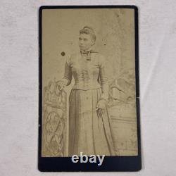 Antique CDV Photo JETMORE KANSAS Beautiful African American Black Woman Damaged