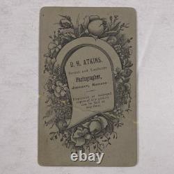 Antique CDV Photo JETMORE KANSAS Beautiful African American Black Woman Damaged