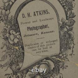 Antique CDV Photo JETMORE KANSAS Beautiful African American Black Woman Damaged