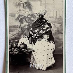 Antique CDV Photograph Black African Woman Slavery Rio De Janeiro Brazil