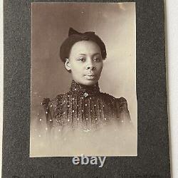 Antique Cabinet Card Photo Beautiful Black African American Woman Richmond VA