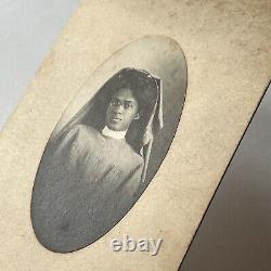 Antique Cabinet Card Photograph 1st Black African American Nurse Chicago IL