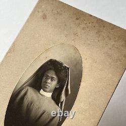 Antique Cabinet Card Photograph 1st Black African American Nurse Chicago IL