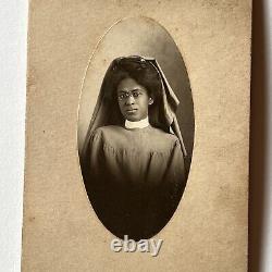 Antique Cabinet Card Photograph 1st Black African American Nurse Chicago IL