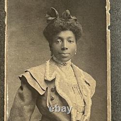 Antique Cabinet Card Photograph Black African American Woman New Orleans LA
