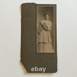 Antique Cabinet Card Photograph Black African American Woman New Orleans LA