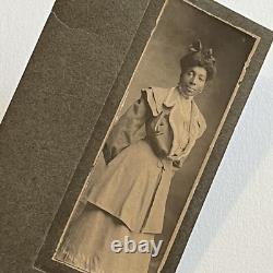 Antique Cabinet Card Photograph Black African American Woman New Orleans LA