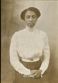 Antique Cabinet Photo ID'd Beautiful Black African American Woman Los Angeles CA