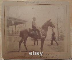 Antique Early Kodak Black Groom African American Boy Horse Alexandria Va Photo