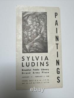 Antique Expressionist Painting Portrait Black African American 1940's Modernism