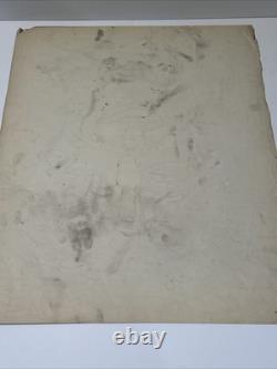 Antique Expressionist Painting Portrait Black African American 1940's Modernism