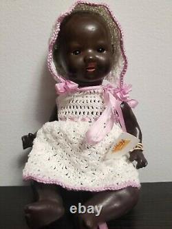 Antique German Armand Marseille Black Baby Doll, Composition Head And Body, Rare