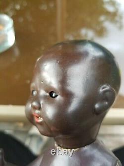 Antique German Armand Marseille Black Baby Doll, Composition Head And Body, Rare