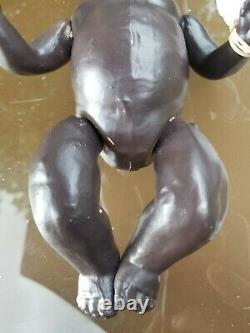 Antique German Armand Marseille Black Baby Doll, Composition Head And Body, Rare