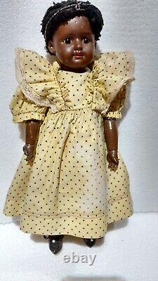 Antique German Bisque Doll Black Unknown Maker 15