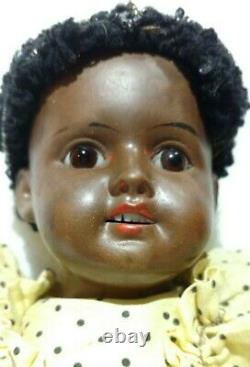 Antique German Bisque Doll Black Unknown Maker 15