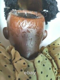 Antique German Bisque Doll Black Unknown Maker 15