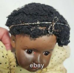 Antique German Bisque Doll Black Unknown Maker 15