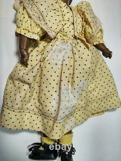 Antique German Bisque Doll Black Unknown Maker 15