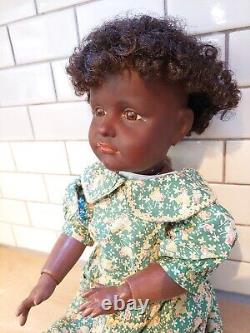 Antique German RARE! Kammer & Reinhardt KR Doll #114 Black Child Doll