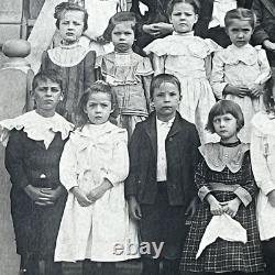 Antique Group Mounted Photograph On Board School Children Black African American