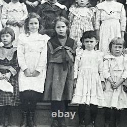 Antique Group Mounted Photograph On Board School Children Black African American