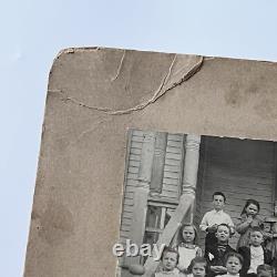 Antique Group Mounted Photograph On Board School Children Black African American