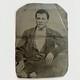 Antique Half Plate Tintype Photograph Handsome Young Black African American Man