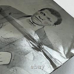 Antique Half Plate Tintype Photograph Handsome Young Black African American Man